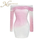 short pink rhinestone dress